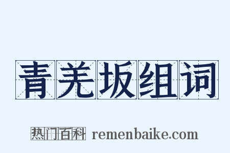 青羌坂组词是什么意思的图片